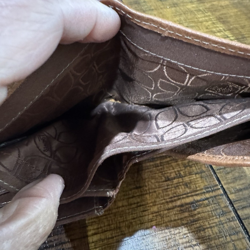 Fossil Hanover Leather Wallet Trifold Brown Cards Coins Money Snap Zipper‎ - Picture 13 of 16